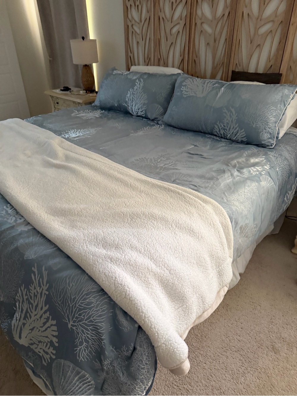 Coastal Coral Reef Comforter Set in Light Blue - Unbranded - Picture 4 of 5